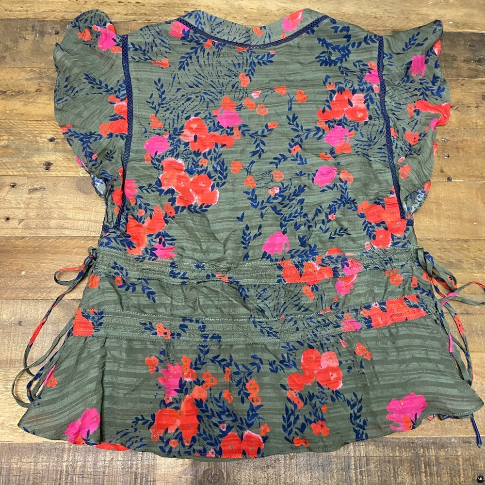TANYA TAYLOR Anita Flutter Sleeve Blouse - Picture 11 of 14